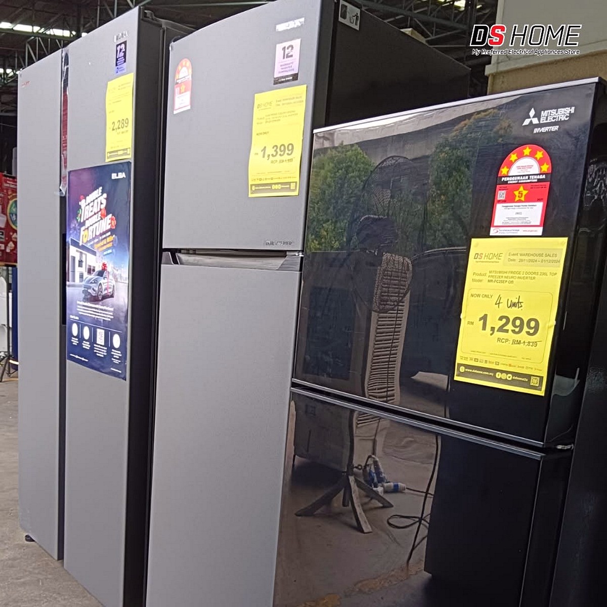 44 24–27 September 2026: DS Home Warehouse Sale, Up to 90% Off TVs, Fridges, Washers & Air Conditioners, Early Bird Deals in Subang Perdana