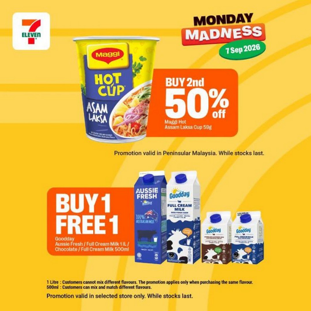 7-Eleven-Malaysia-Monday-Madness-Promotion-with-Buy-1-Free-1-and-Deals-8 7 September 2026: 7-Eleven Malaysia: Monday Madness Promotion with Buy 1 Free 1 and Deals from RM1