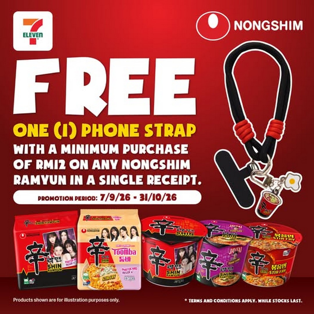 7-Eleven-Malaysia-NONGSHIM-Ramyun-Free-Phone-Strap-Promotion 7 September-31 October 2026: 7-Eleven Malaysia: NONGSHIM Ramyun Free Phone Strap Promotion with RM12 Minimum Spend