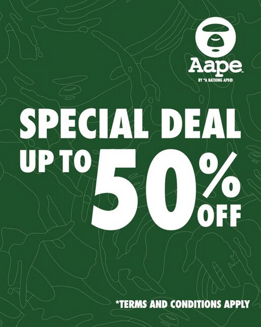 AAPE-Special-Sale-with-Up-to-50-Savings 10-13 September 2026: AAPE: Special Sale with Up to 50% Savings on Selected Items at Johor Premium Outlets