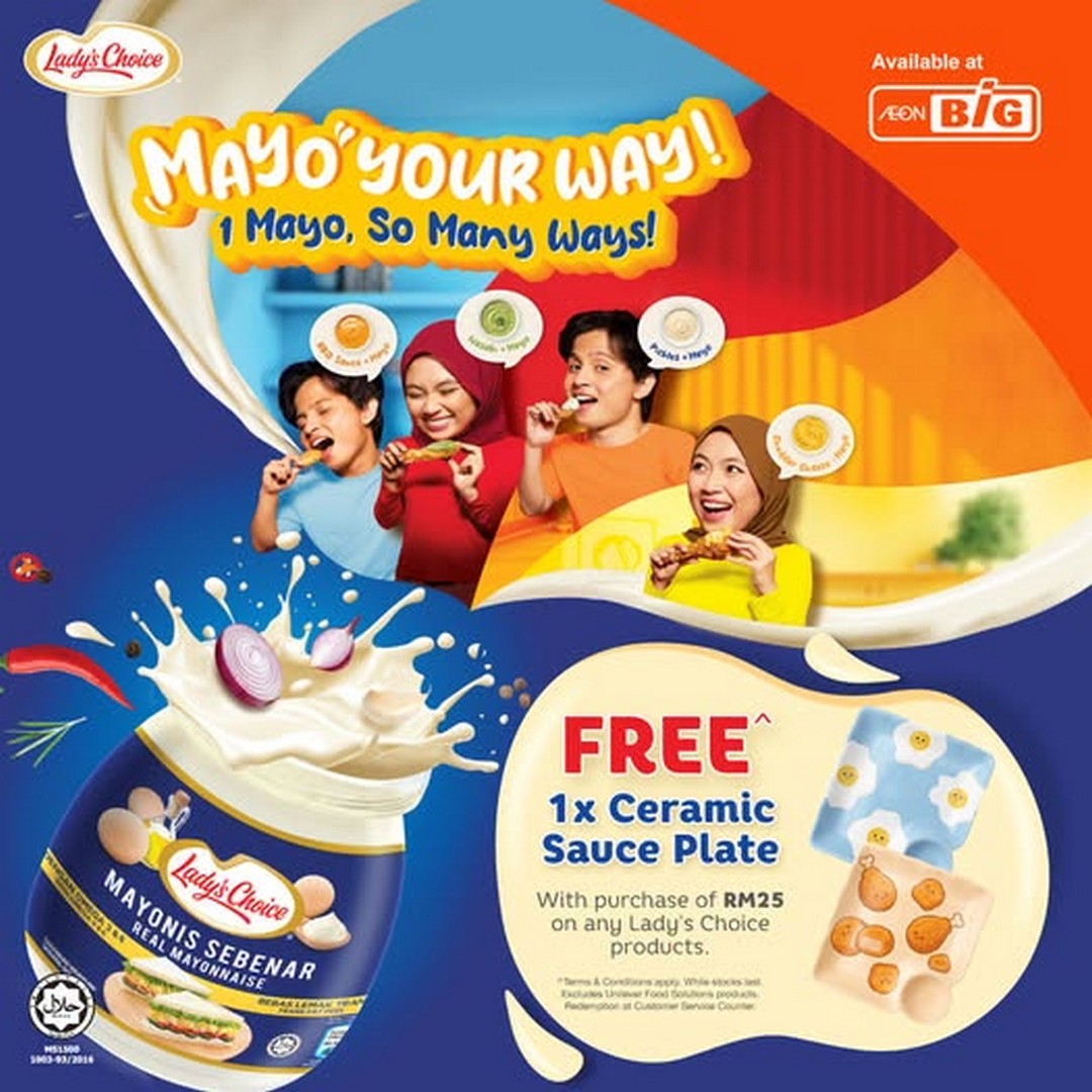 AEON-BiG-and-Ladys-Choice-Mayo-Promotion 2-16 September 2026: AEON BiG and Lady’s Choice Mayo Promotion – Spend RM25 and Get a FREE Ceramic Sauce Plate