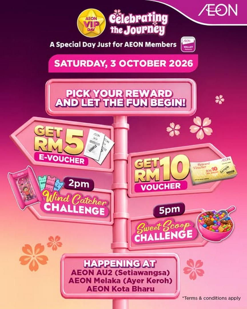 AEON-Malaysia-Member-Day-Promotion-with-Shopping-Vouchers 3 October 2026: AEON Malaysia: Member Day Promotion with Shopping Vouchers and Fun Challenges at Selected Stores