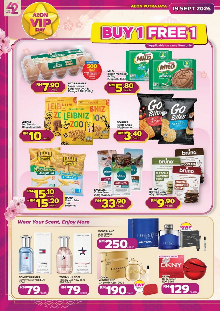 AEON-Putrajaya-Member-Day-VIP-Day-Sale-Up-to-70-Off-3 19 September 2026: AEON Putrajaya Member Day VIP Day Sale: Up to 70% Off, RM10 Voucher, Buy 1 Free 1 Deals & Member Rewards