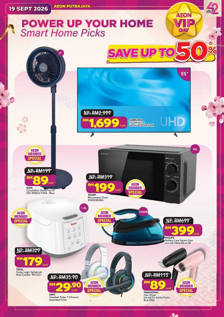 AEON-Putrajaya-Member-Day-VIP-Day-Sale-Up-to-70-Off-9 19 September 2026: AEON Putrajaya Member Day VIP Day Sale: Up to 70% Off, RM10 Voucher, Buy 1 Free 1 Deals & Member Rewards