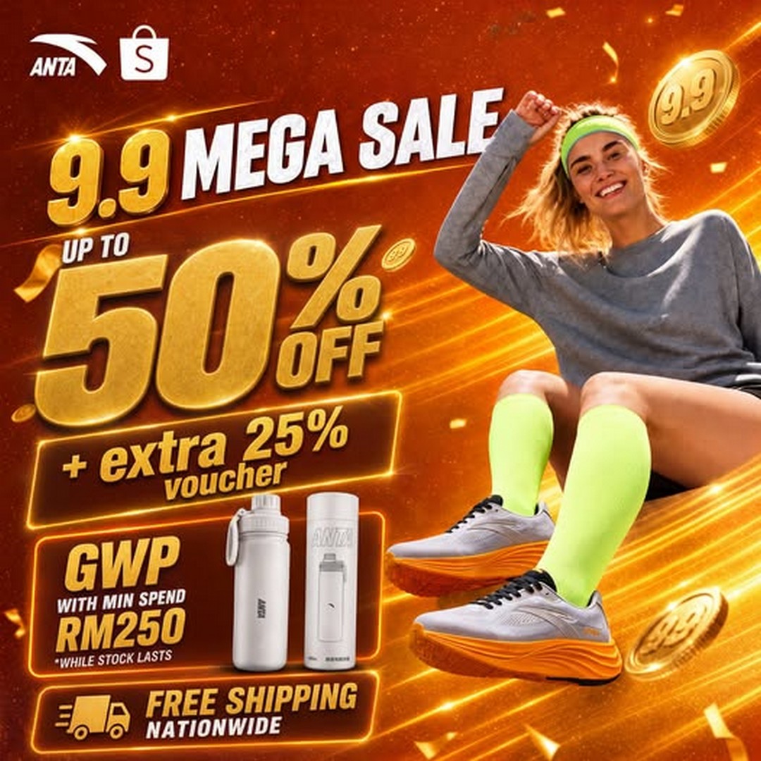 ANTA-Malaysia-9.9-Mega-Sale-Promotion 9 September 2026: ANTA Malaysia 9.9 Mega Sale Promotion – Up to 50% OFF, Free Shipping & Free Gift