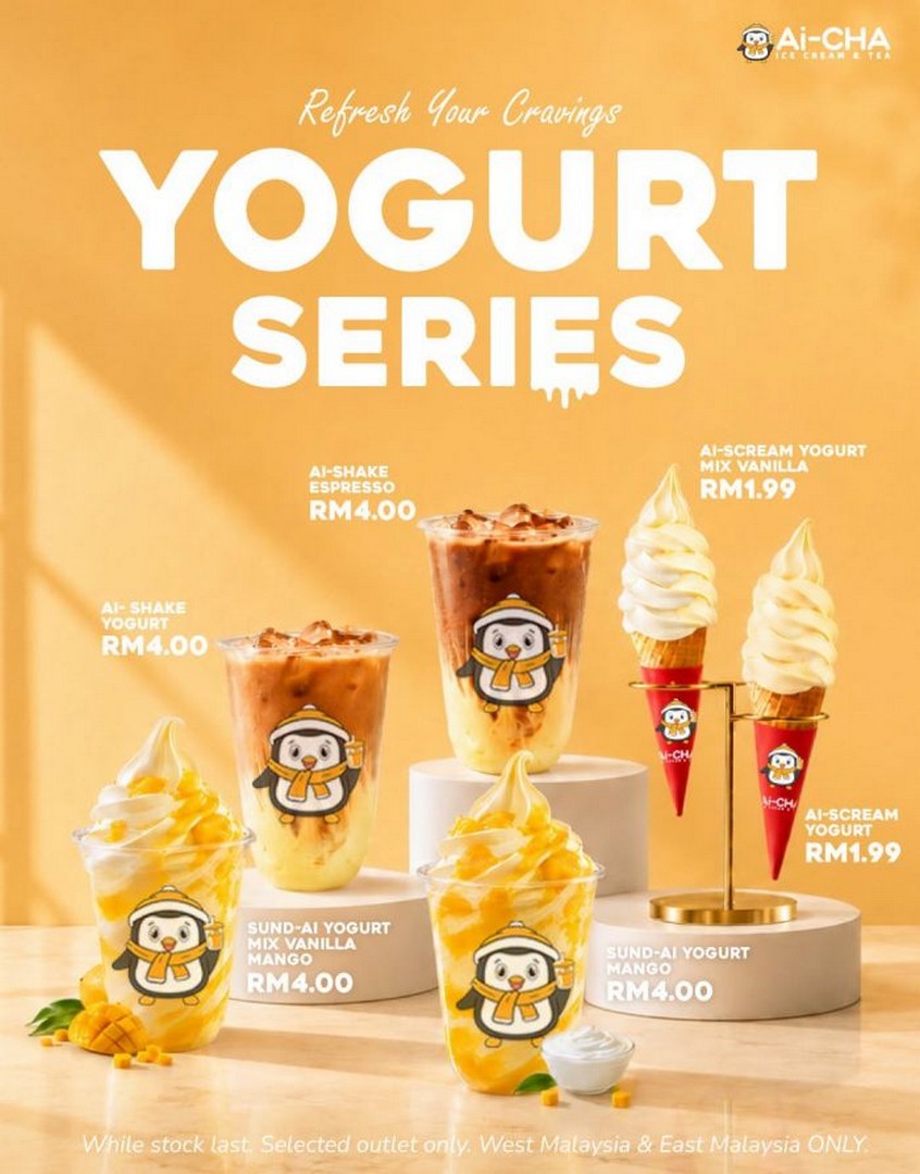 Ai-CHA-Malaysia-Yogurt-Series-Promotion-with-Soft-Serves 1 September 2026 onwards: Ai-CHA Malaysia: Yogurt Series Promotion with Soft Serves, Sundaes & Shakes from RM1.99
