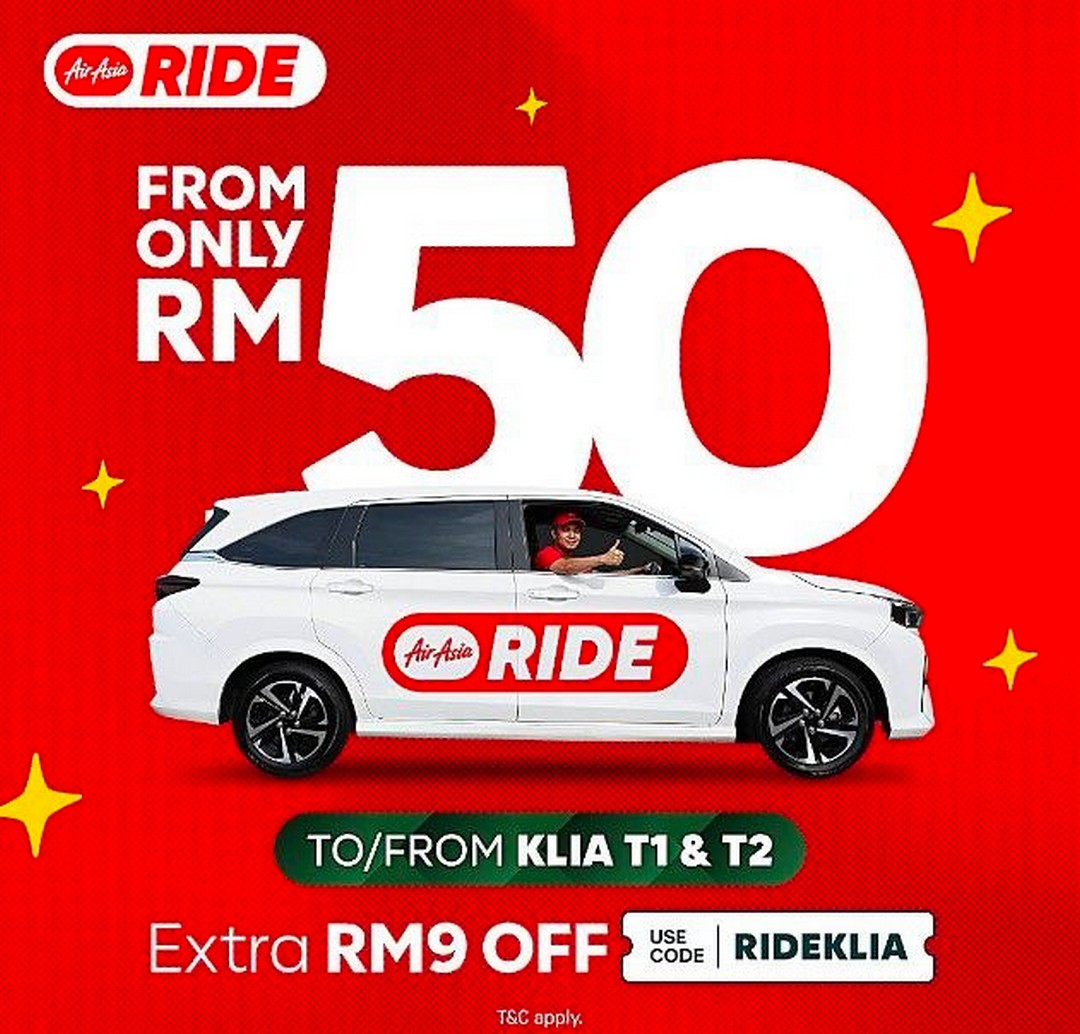 AirAsia-Ride-KLIA-Airport-Ride-Promotion-From-RM50 22 September 2026 onwards: AirAsia Ride: KLIA Airport Ride Promotion From RM50 + Extra RM9 Off with RIDEKLIA Code