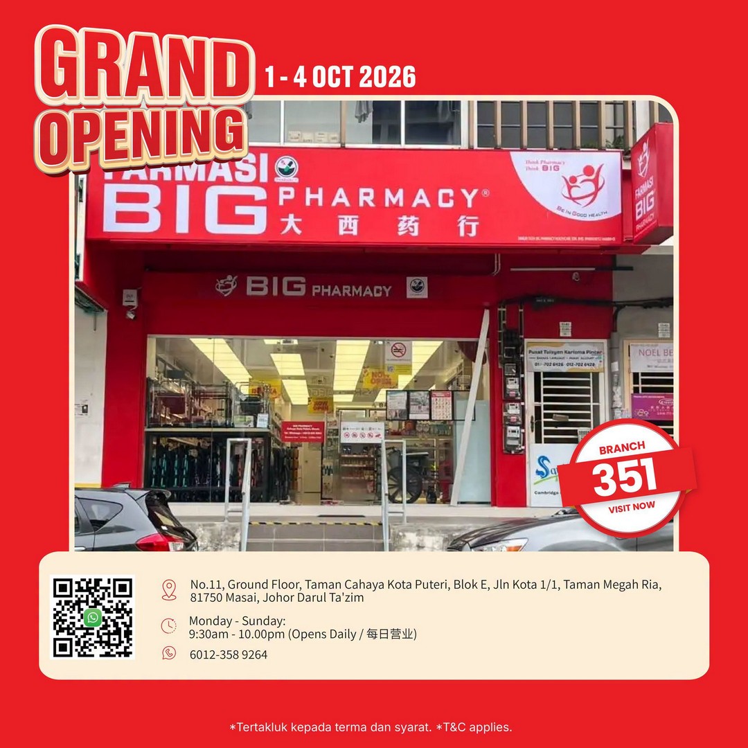 BIG-Pharmacy-Taman-Cahaya-Kota-Puteri-Grand-Opening-Promotion-8 1-4 October 2026: BIG Pharmacy Taman Cahaya Kota Puteri: Grand Opening Promotion with Free Gifts, Exclusive Deals & Fun Activities