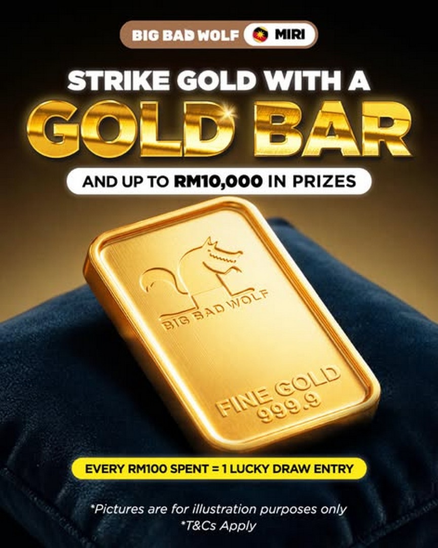 Big-Bad-Wolf-Books-Miri-Sale-Promotion-with-Instant-Cash-Rebates-1 24 September–4 October 2026: Big Bad Wolf Books Miri, Sale Promotion with Instant Cash Rebates and Gold Bar Giveaway at Boulevard Shopping Mall