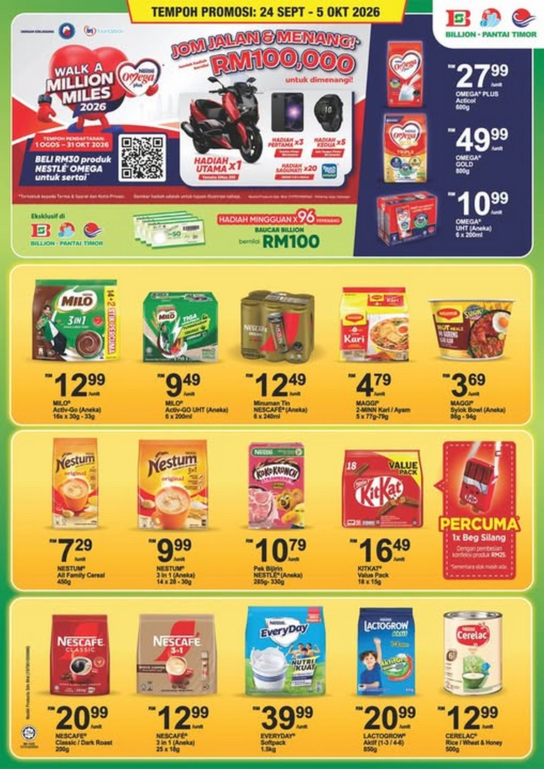 Billion-Group-Special-Nestle-Promotion-at-Billion-Pantai-Timor 24 September-5 October 2026: Billion Group: Special Nestle Promotion at Billion Pantai Timor, Special Prices on Selected Nestle Products