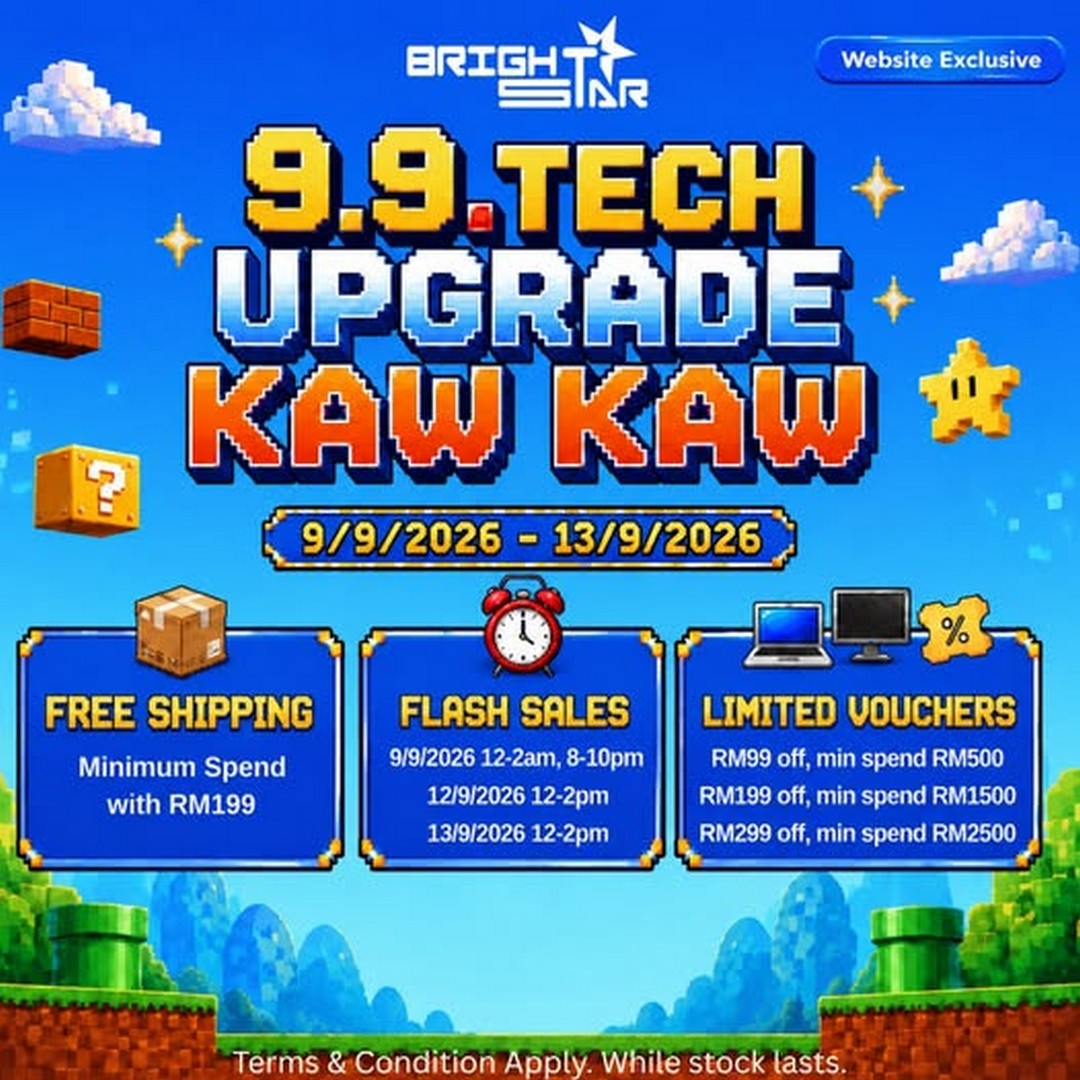 Brightstar-Computer-9.9-Tech-Upgrade-KAWKAW-Sale 9-13 September 2026: Brightstar Computer: 9.9 Tech Upgrade KAWKAW Sale with Up to RM1,400 Savings, Free Shipping & Extra Vouchers