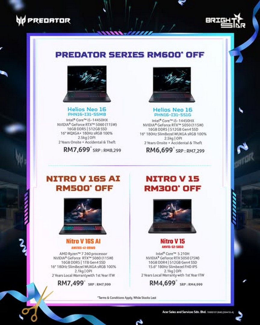 Brightstar-Computer-Predator-Store-Grand-Opening-Sale-1 1-31 October 2026: Brightstar Computer: Predator Store Grand Opening Sale with Gaming Laptops from RM4,699, Monitors from RM549 and Up to RM600 OFF at Plaza Low Yat