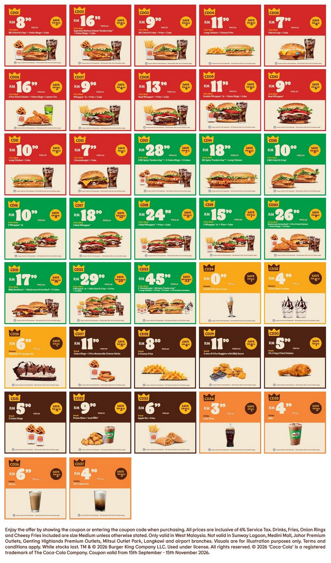 Burger-King-37-Coupon-Deals-From-RM0.99-Including-Meals 15 September-15 November 2026: Burger King: 37 Coupon Deals From RM0.99, Including Meals, Snacks, Desserts & Drinks Promotion