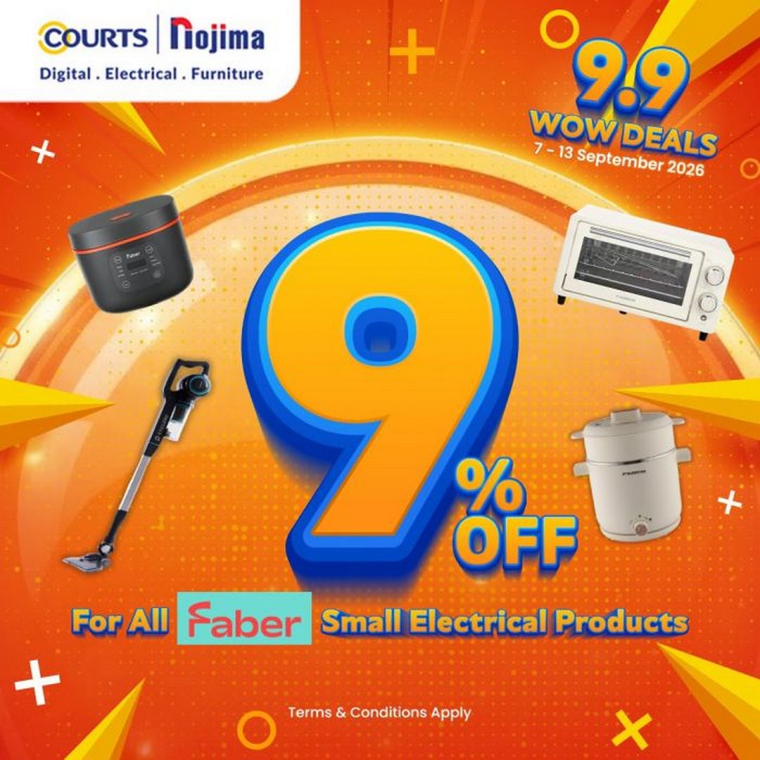 COURTS-Malaysia-9.9-WOW-Deals-Sale-with-Up-to-RM199-OFF-1 7-13 September 2026: COURTS Malaysia: 9.9 WOW Deals Sale with Up to RM199 OFF and RM9 Deals