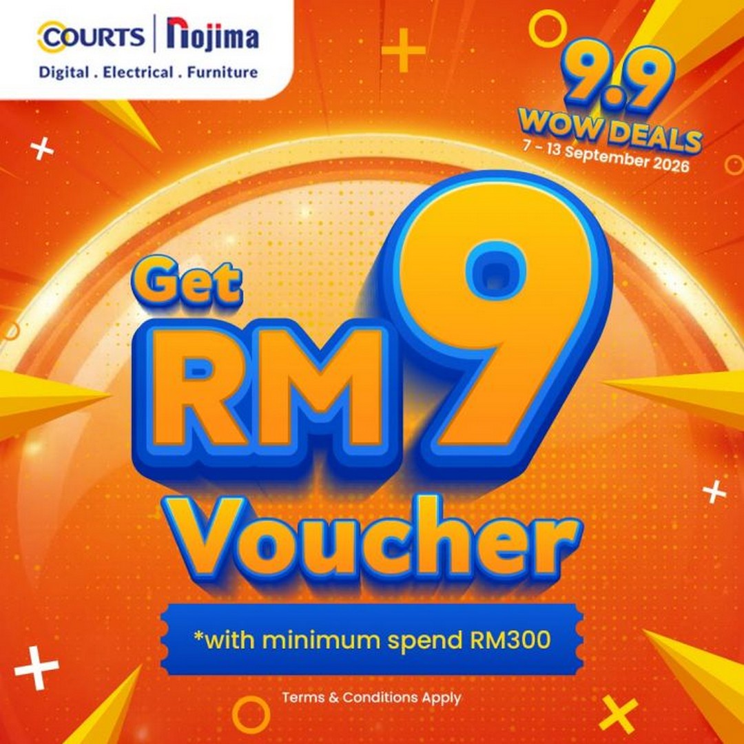 COURTS-Malaysia-9.9-WOW-Deals-Sale-with-Up-to-RM199-OFF-3 7-13 September 2026: COURTS Malaysia: 9.9 WOW Deals Sale with Up to RM199 OFF and RM9 Deals