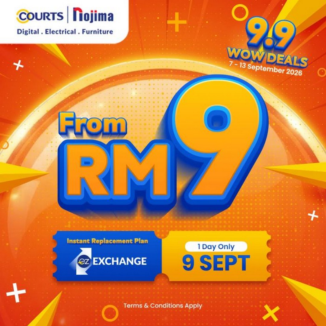 COURTS-Malaysia-9.9-WOW-Deals-Sale-with-Up-to-RM199-OFF-4 7-13 September 2026: COURTS Malaysia: 9.9 WOW Deals Sale with Up to RM199 OFF and RM9 Deals