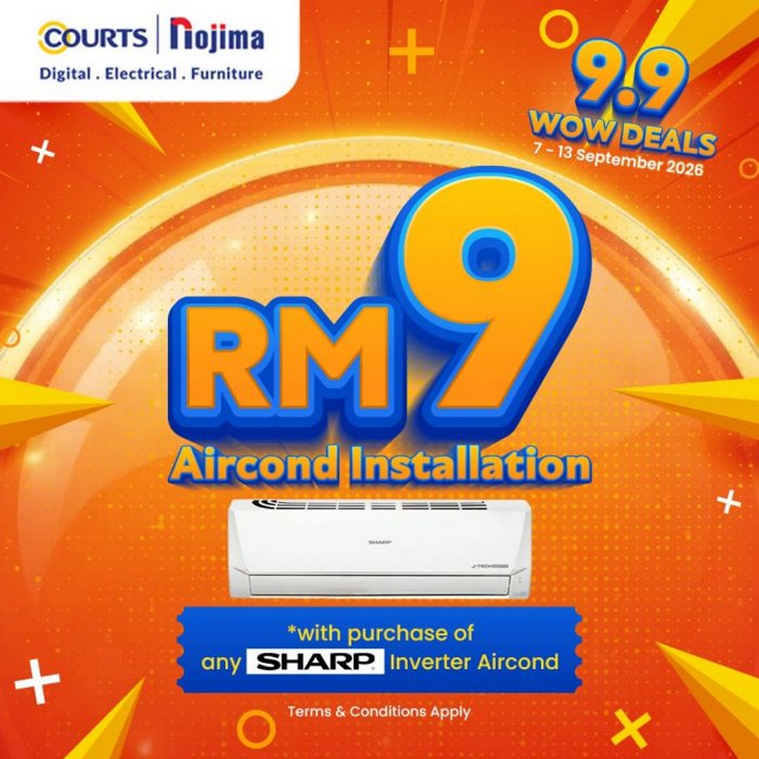 COURTS-Malaysia-9.9-WOW-Deals-Sale-with-Up-to-RM199-OFF-5 7-13 September 2026: COURTS Malaysia: 9.9 WOW Deals Sale with Up to RM199 OFF and RM9 Deals