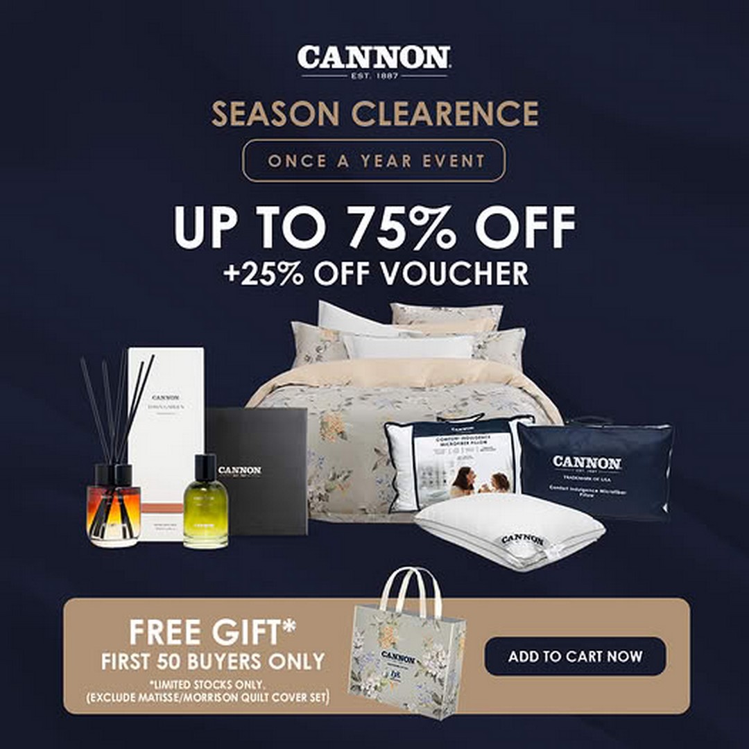 Cannon-Malaysia-Warehouse-Sale-Promotion-with-Up-to-25-Of 16–20 September 2026: Cannon Malaysia: Warehouse Sale Promotion with Up to 25% Off Storewide Vouchers and Free Non-Woven Bag for First 50 Buyers