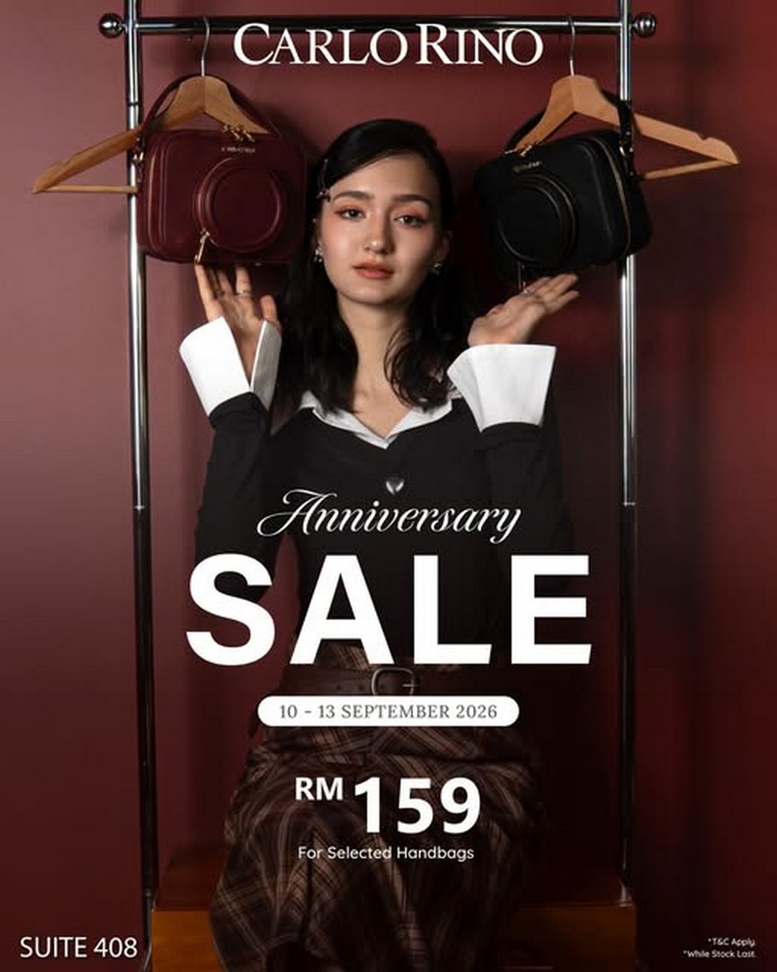 Carlo-Rino-Special-Sale-at-Johor-Premium-Outlets 10-13 September 2026: Carlo Rino: Special Sale at Johor Premium Outlets with Selected Items at RM159