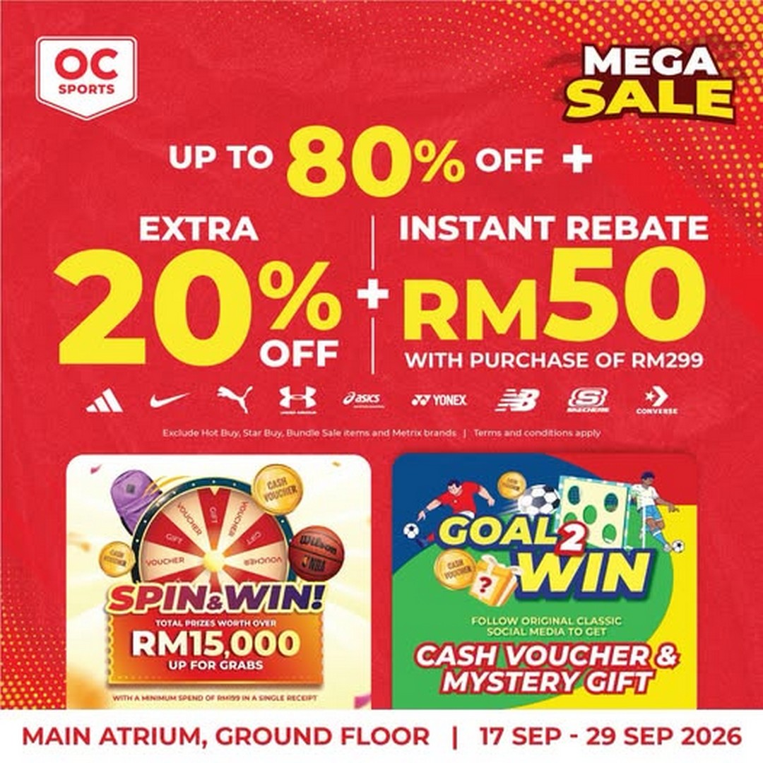 Classic-Mega-Sports-Fair-Mega-Sports-Fair 17–29 September 2026: Classic Mega Sports Fair: Mega Sports Fair Promotion with Up to 80% Off at LaLaport Bukit Bintang City Centre