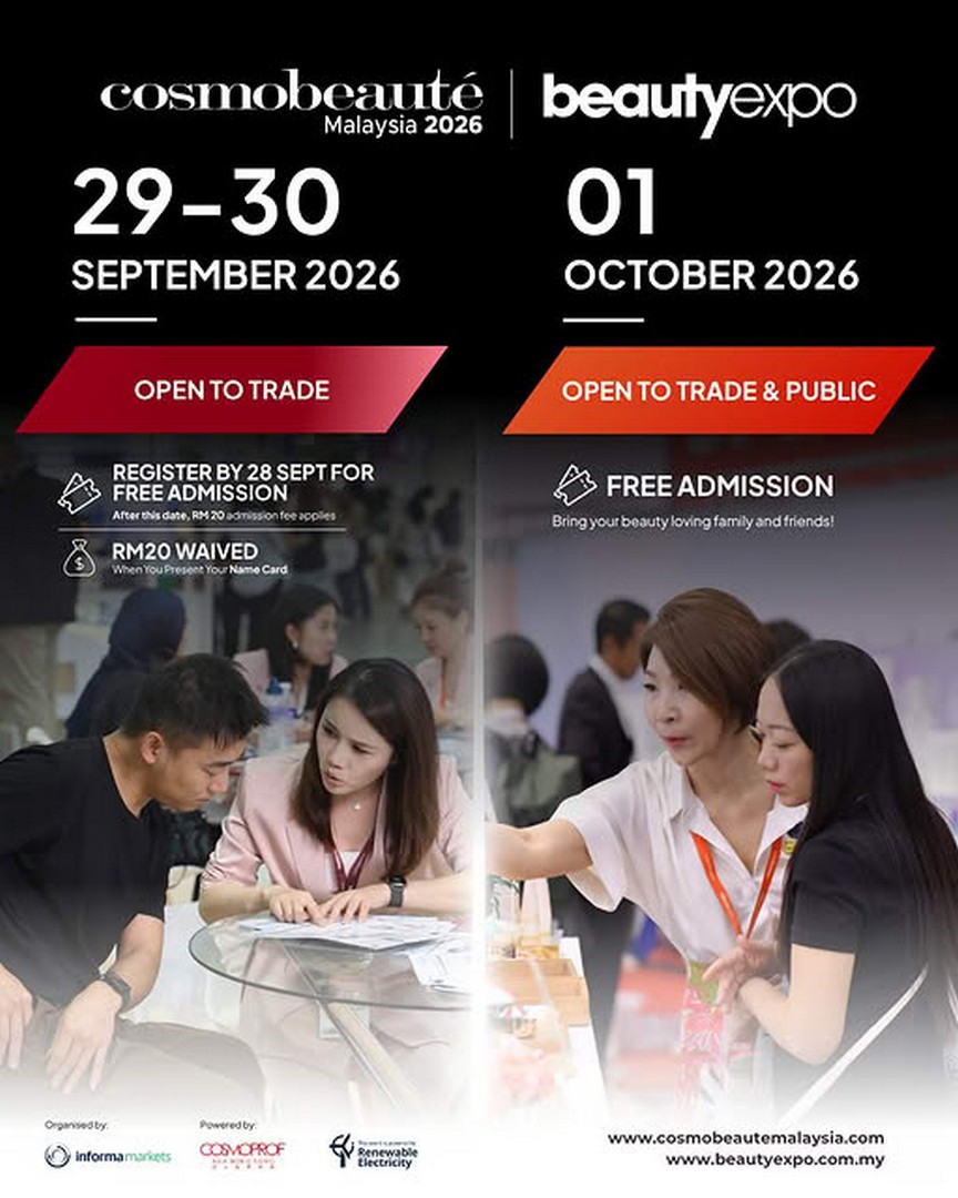 Cosmobeaute-Malaysia-beautyexpo-Beauty-Promotion-Exhibition 29 September-1 October 2026: Cosmobeauté Malaysia & beautyexpo: Beauty Promotion & Exhibition at KLCC with Free Public Admission