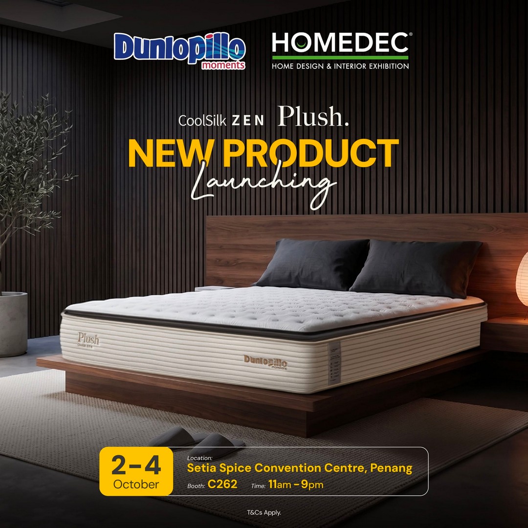 Dunlopillo-Malaysia-Promotion-at-HOMEDEC-Penang-with-RM1-Formaldehyde-4 2-4 October 2026: Dunlopillo Malaysia: Promotion at HOMEDEC Penang with RM1 Formaldehyde-Free Bed Frame, Free U Smart Neck Pillow, Buy 1 Free 1 Deals and New Product Launches