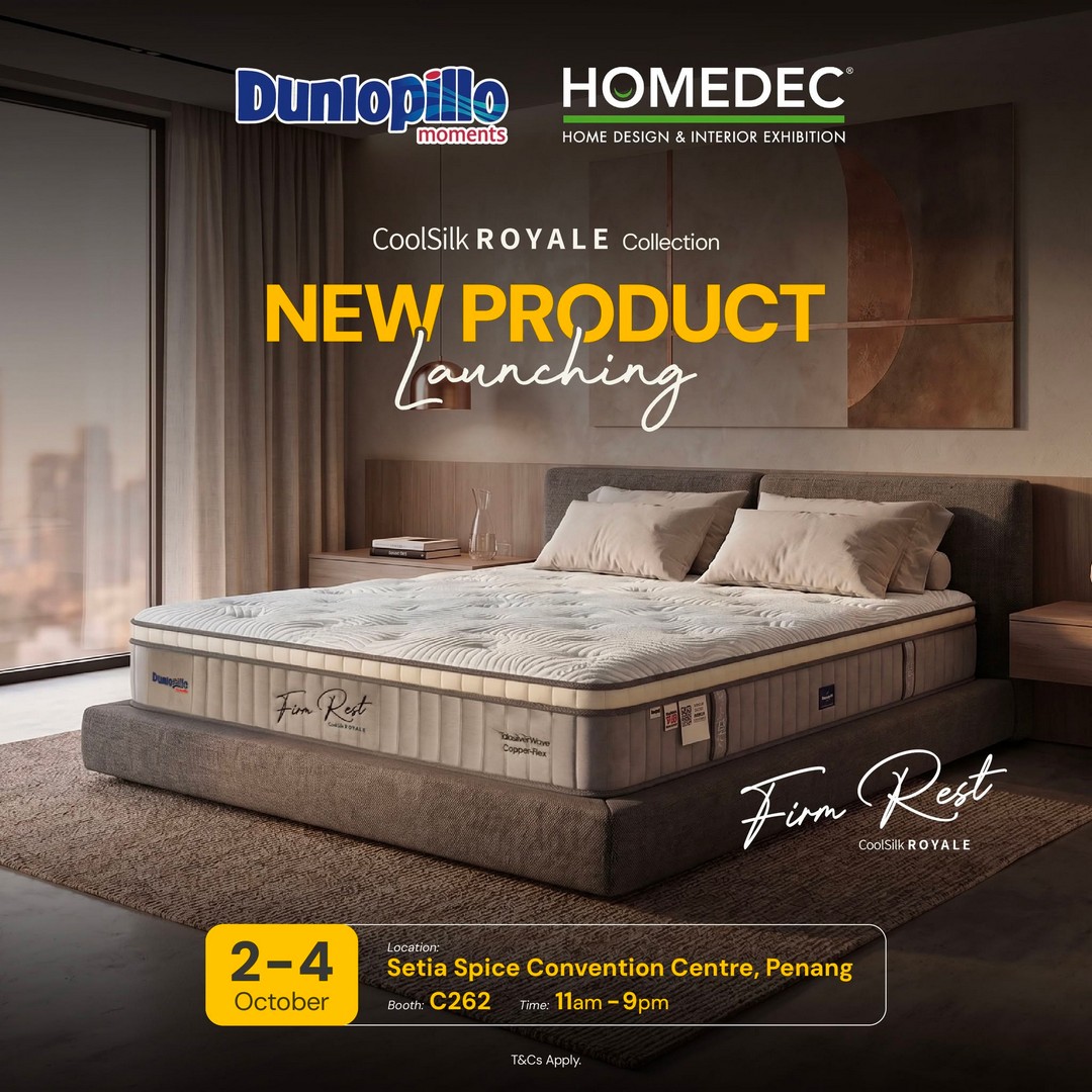 Dunlopillo-Malaysia-Promotion-at-HOMEDEC-Penang-with-RM1-Formaldehyde-5 2-4 October 2026: Dunlopillo Malaysia: Promotion at HOMEDEC Penang with RM1 Formaldehyde-Free Bed Frame, Free U Smart Neck Pillow, Buy 1 Free 1 Deals and New Product Launches