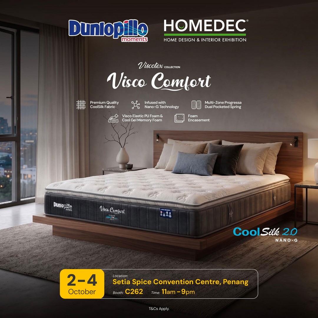 Dunlopillo-Malaysia-Promotion-at-HOMEDEC-Penang-with-RM1-Formaldehyde-6 2-4 October 2026: Dunlopillo Malaysia: Promotion at HOMEDEC Penang with RM1 Formaldehyde-Free Bed Frame, Free U Smart Neck Pillow, Buy 1 Free 1 Deals and New Product Launches