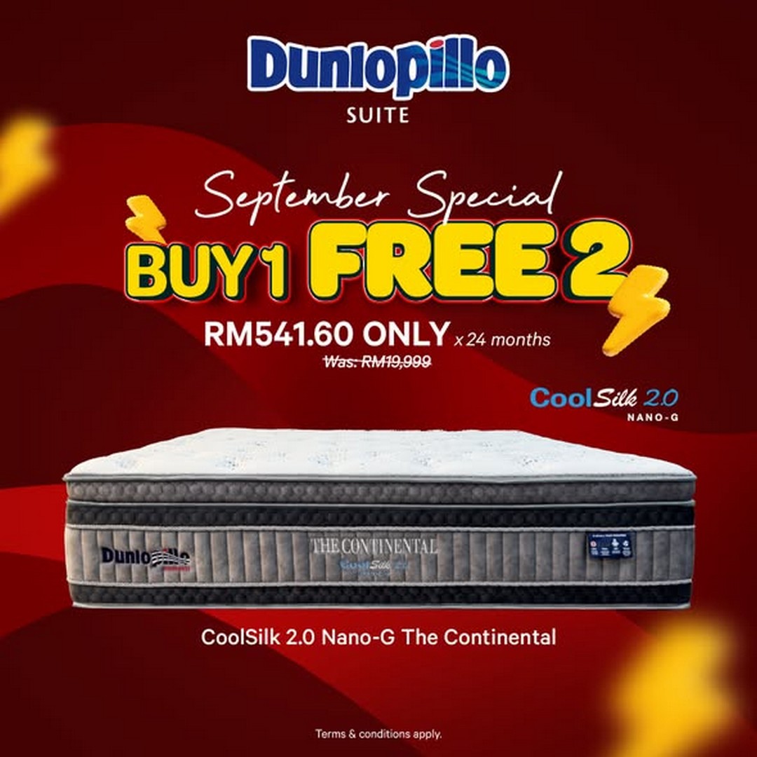 Dunlopillo-Malaysia-September-Special-Mattress-Sale-1 1-30 September 2026: Dunlopillo Malaysia: September Special Mattress Sale with Buy 1 Free 2, Up to 30% OFF and Massage Chair Giveaway