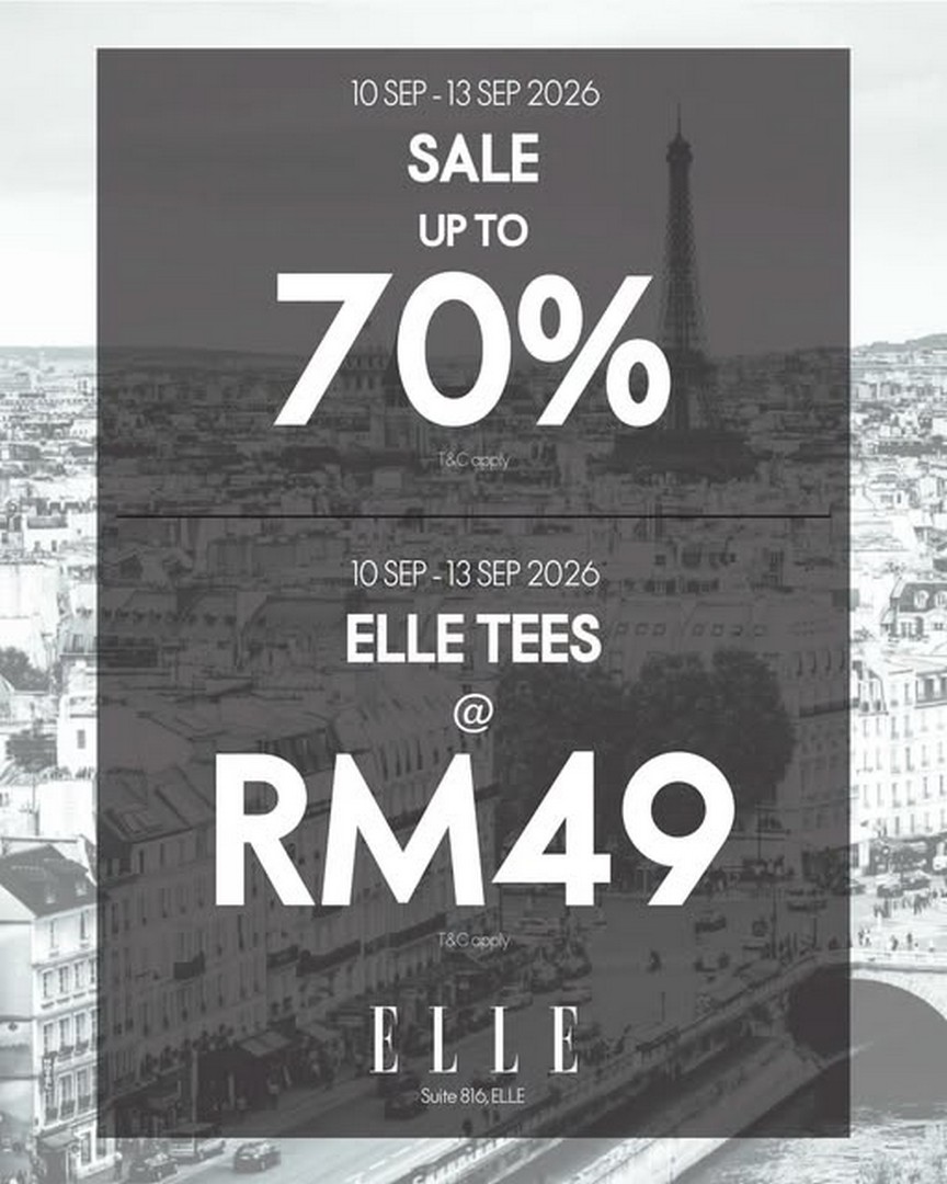 ELLE-Special-Sale-at-Johor-Premium-Outlets 10-13 September 2026: ELLE Special Sale at Johor Premium Outlets: Save Up to 70% and Find Selected Items at RM49