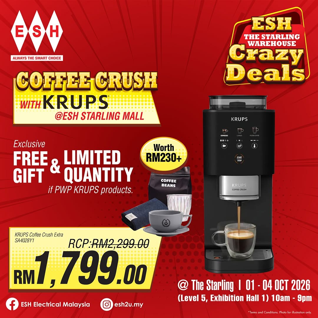ESH-Electrical-Malaysia-Starling-Warehouse-Crazy-Deals-11 1-4 October 2026: ESH Electrical Malaysia: Starling Warehouse Crazy Deals Promotion with PWP Offers, Special Deals and Free Gifts Up to RM300 at The Starling Mall