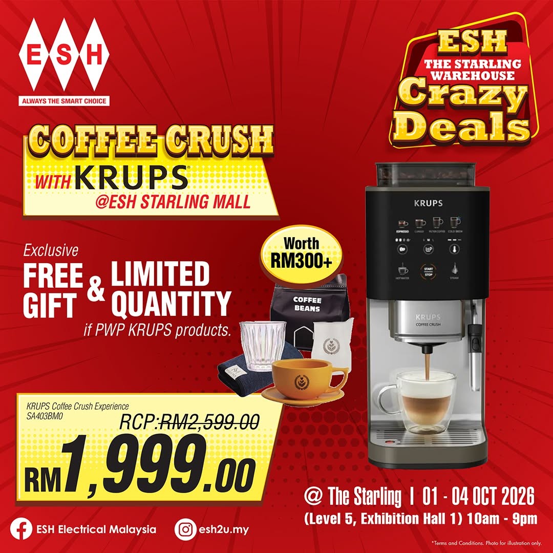 ESH-Electrical-Malaysia-Starling-Warehouse-Crazy-Deals-12 1-4 October 2026: ESH Electrical Malaysia: Starling Warehouse Crazy Deals Promotion with PWP Offers, Special Deals and Free Gifts Up to RM300 at The Starling Mall