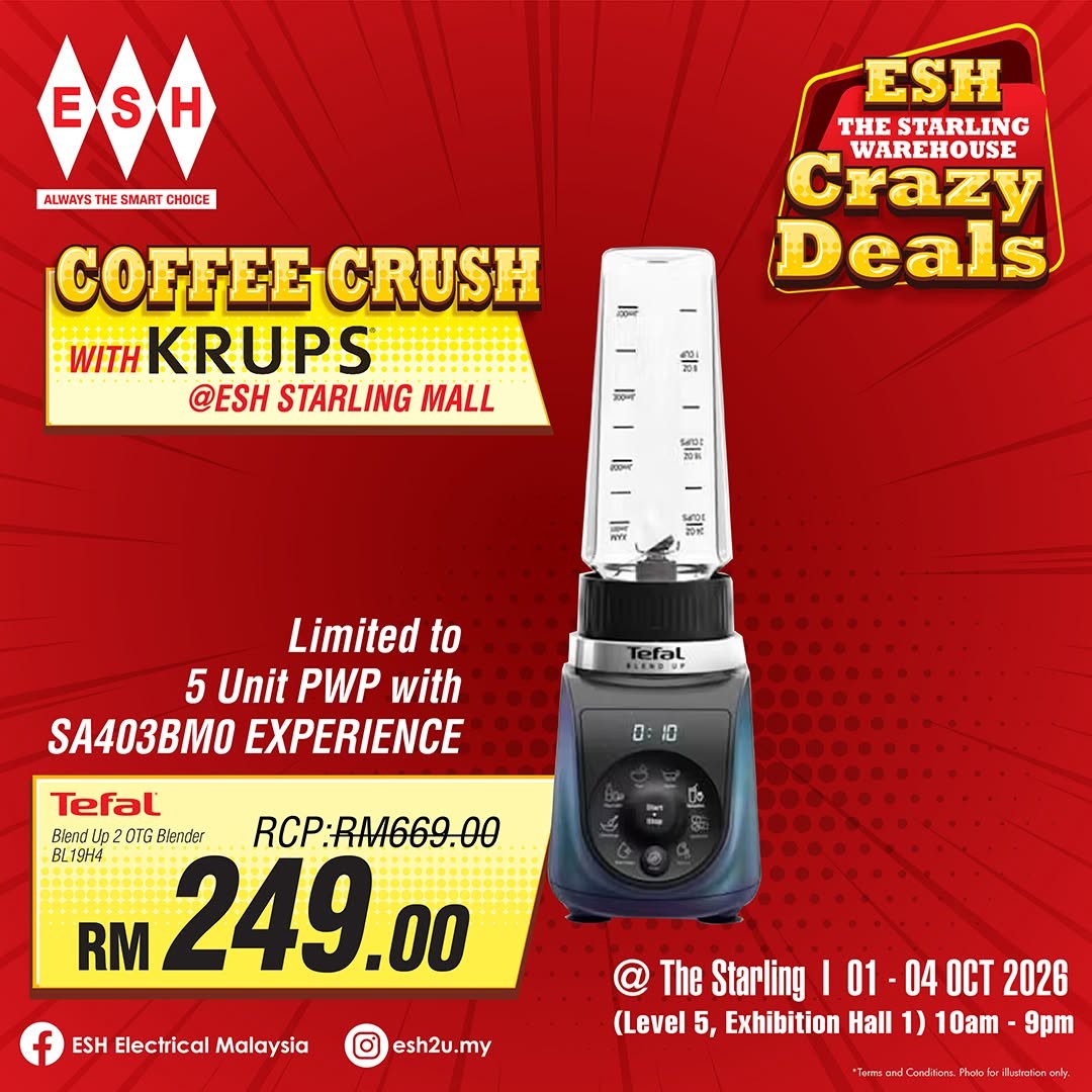 ESH-Electrical-Malaysia-Starling-Warehouse-Crazy-Deals-6 1-4 October 2026: ESH Electrical Malaysia: Starling Warehouse Crazy Deals Promotion with PWP Offers, Special Deals and Free Gifts Up to RM300 at The Starling Mall