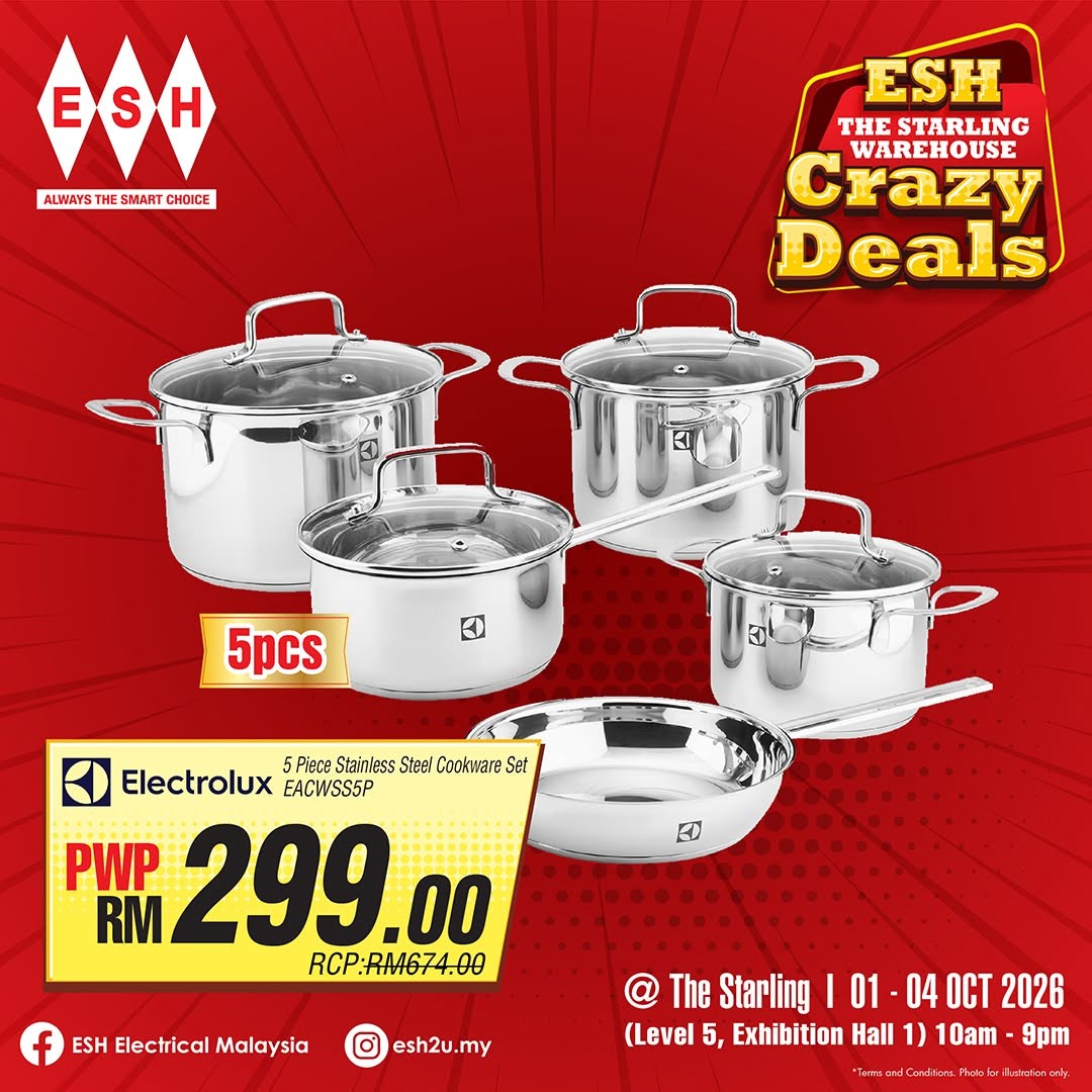 ESH-Electrical-Malaysia-Starling-Warehouse-Crazy-Deals-7 1-4 October 2026: ESH Electrical Malaysia: Starling Warehouse Crazy Deals Promotion with PWP Offers, Special Deals and Free Gifts Up to RM300 at The Starling Mall