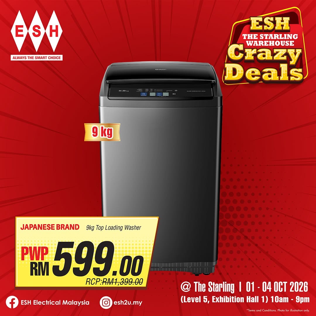 ESH-Electrical-Malaysia-Starling-Warehouse-Crazy-Deals-8 1-4 October 2026: ESH Electrical Malaysia: Starling Warehouse Crazy Deals Promotion with PWP Offers, Special Deals and Free Gifts Up to RM300 at The Starling Mall