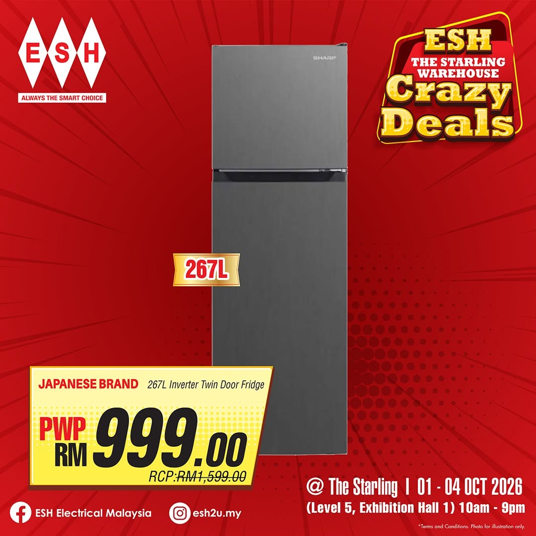 ESH-Electrical-Malaysia-Starling-Warehouse-Crazy-Deals-9 1-4 October 2026: ESH Electrical Malaysia: Starling Warehouse Crazy Deals Promotion with PWP Offers, Special Deals and Free Gifts Up to RM300 at The Starling Mall