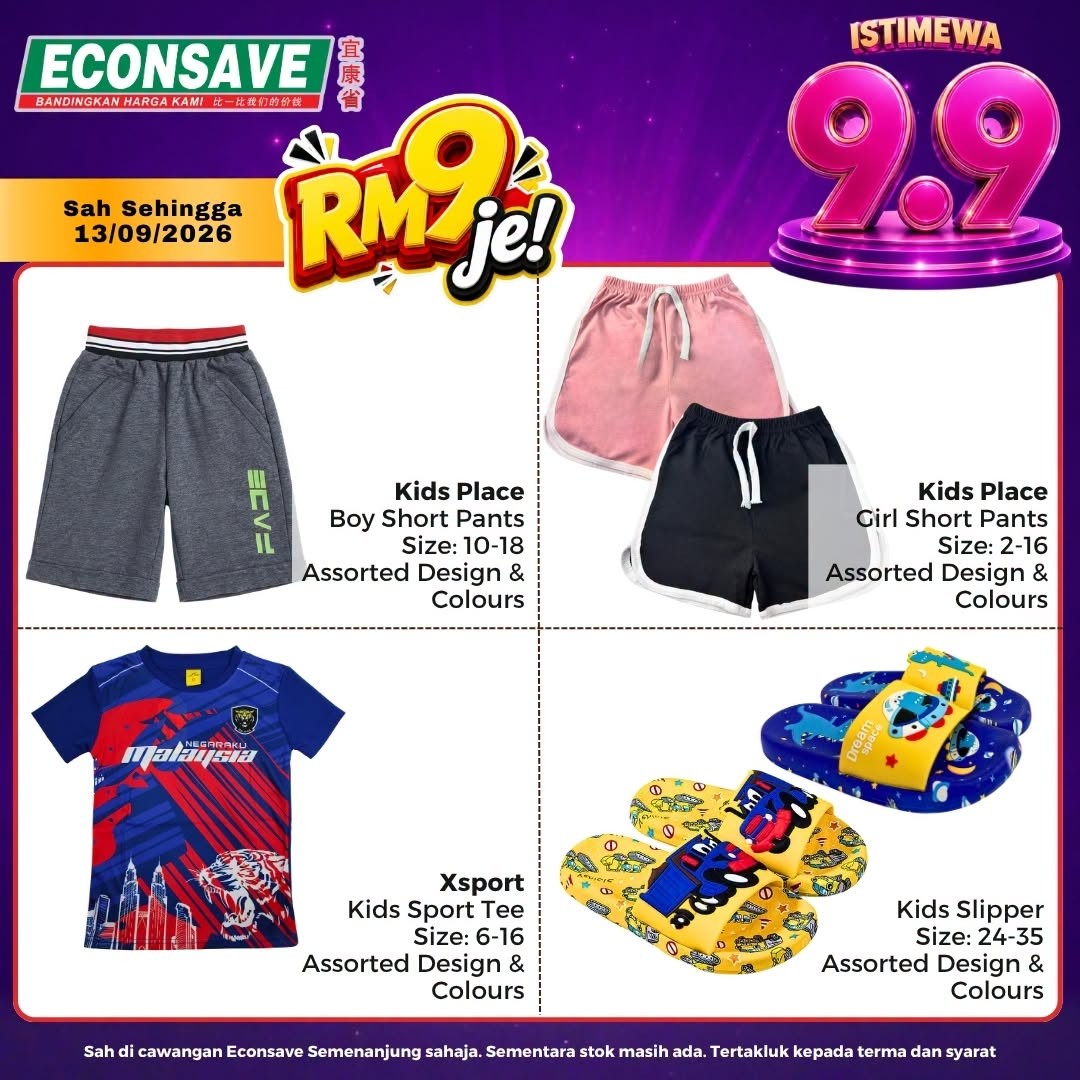Econsave-9.9-Sale-Promotion-with-Even-More-Savings-6 Now till 4 September 2026: Econsave: 9.9 Sale Promotion with Even More Savings on Family Shopping and Everyday Essentials