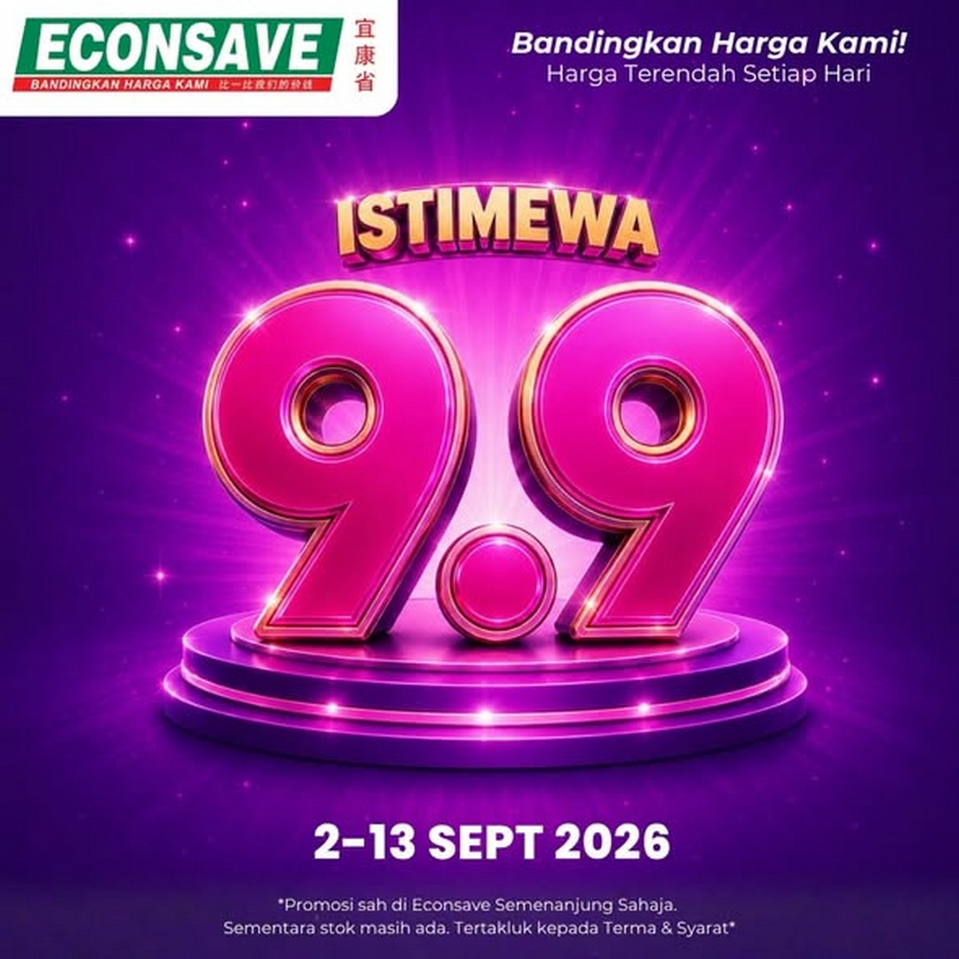 Econsave-9.9-Sale-Promotion-with-Even-More-Savings Now till 4 September 2026: Econsave: 9.9 Sale Promotion with Even More Savings on Family Shopping and Everyday Essentials