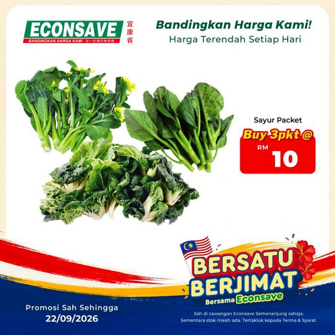 Econsave-Bersatu-Berjimat-Grocery-Promotion-–-Fresh-Produce-from-RM2-1 Now till 22 September 2026: Econsave: Bersatu Berjimat Grocery Promotion – Fresh Produce from RM2.29/kg at Peninsular Malaysia Branches