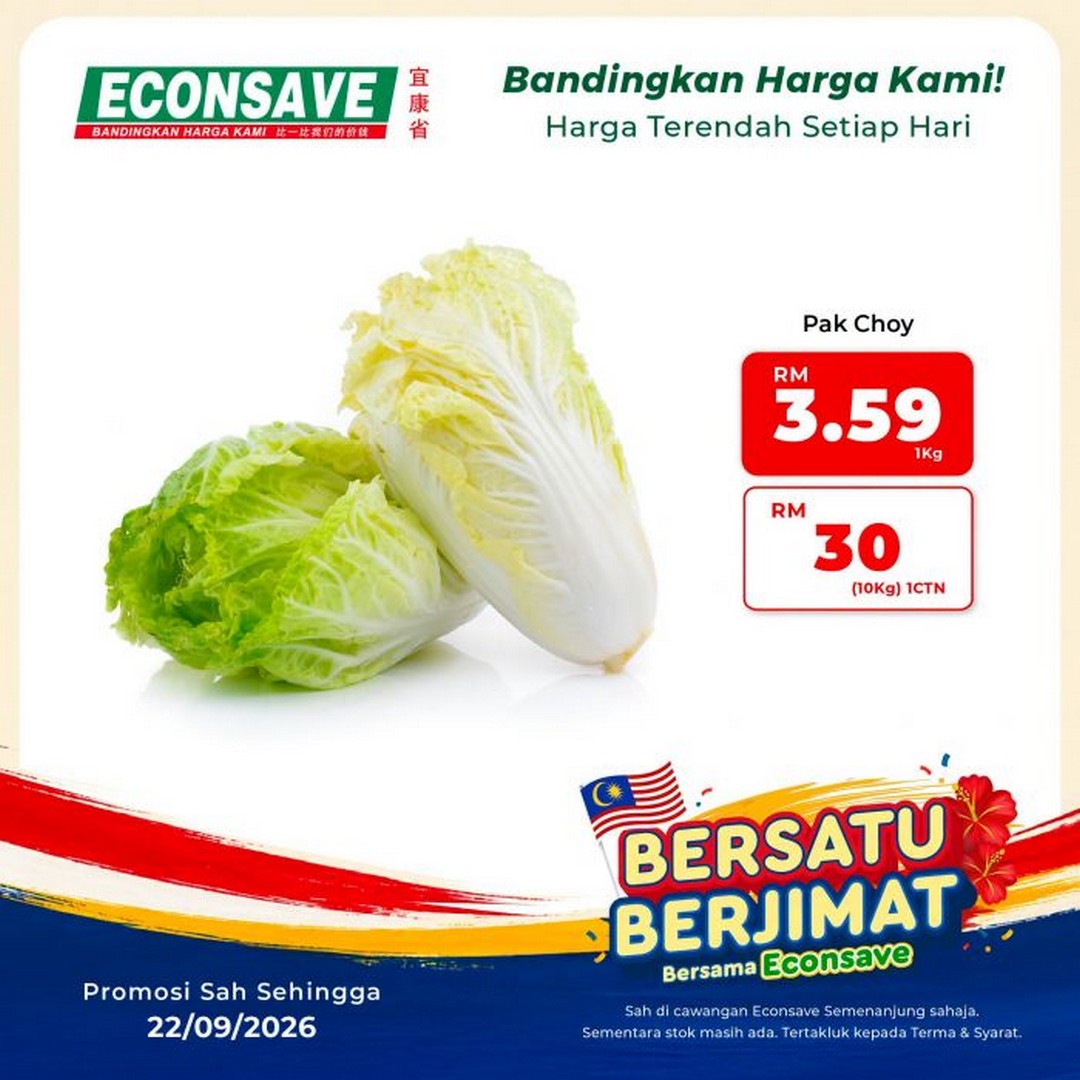 Econsave-Bersatu-Berjimat-Grocery-Promotion-–-Fresh-Produce-from-RM2-4 Now till 22 September 2026: Econsave: Bersatu Berjimat Grocery Promotion – Fresh Produce from RM2.29/kg at Peninsular Malaysia Branches