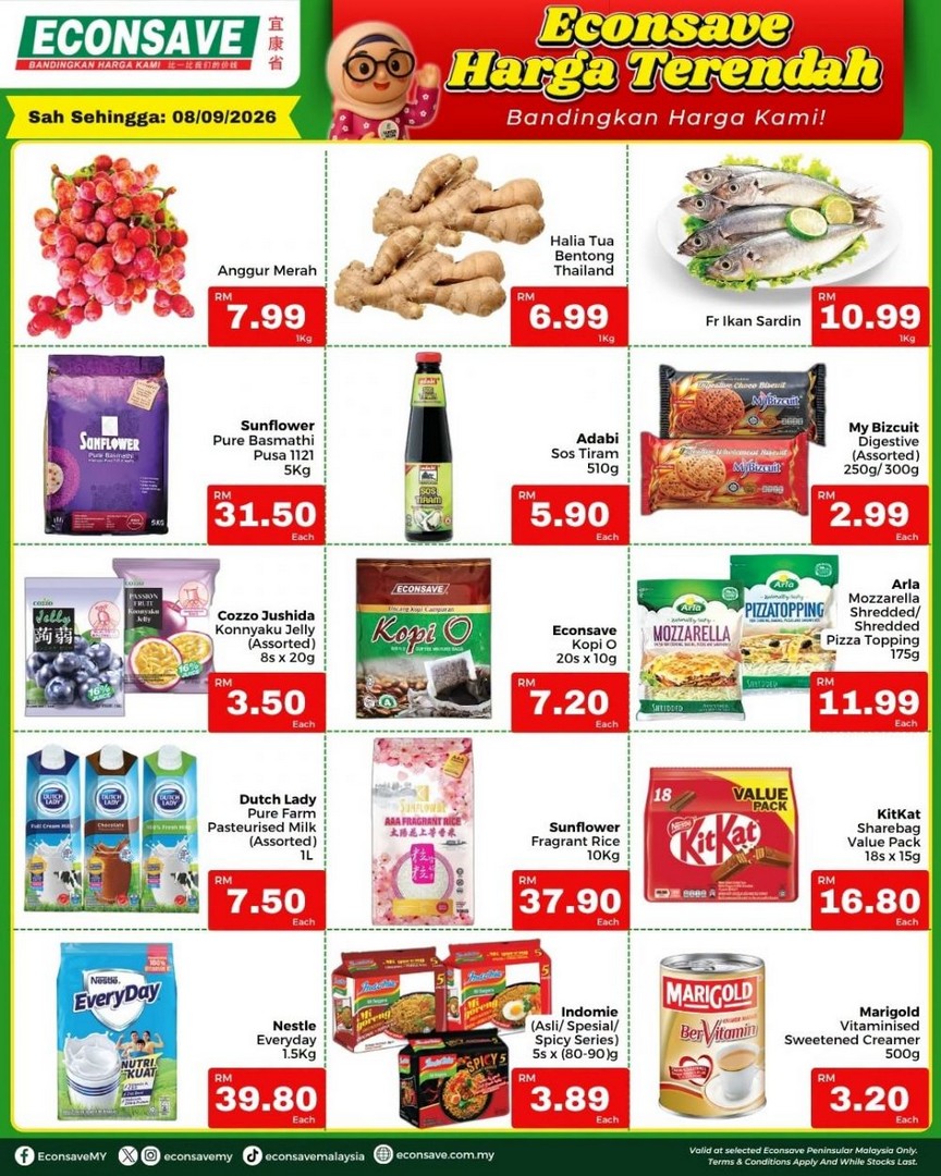 Econsave-Harga-Terendah-Promotion-on-Groceries-and-Household 6-8 September 2026: Econsave: Harga Terendah Promotion on Groceries and Household Essentials from RM2.40