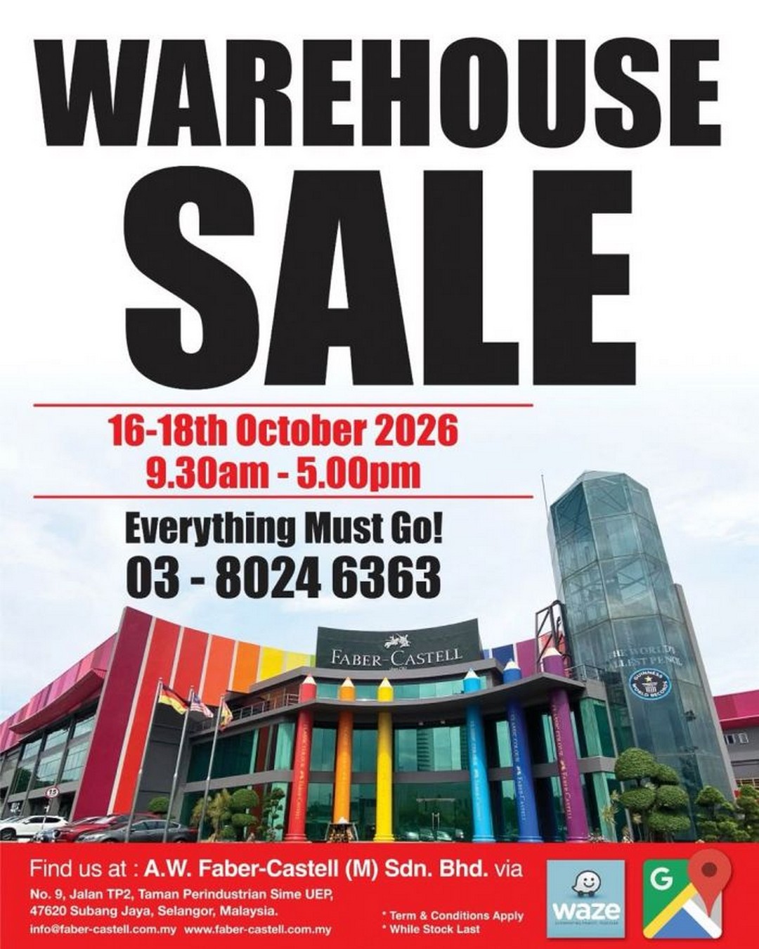 Faber-Castell-Warehouse-Sale-–-Everything-Must-Go-in-Subang-Jaya 16-18 October 2026: Faber-Castell: Warehouse Sale – Everything Must Go in Subang Jaya