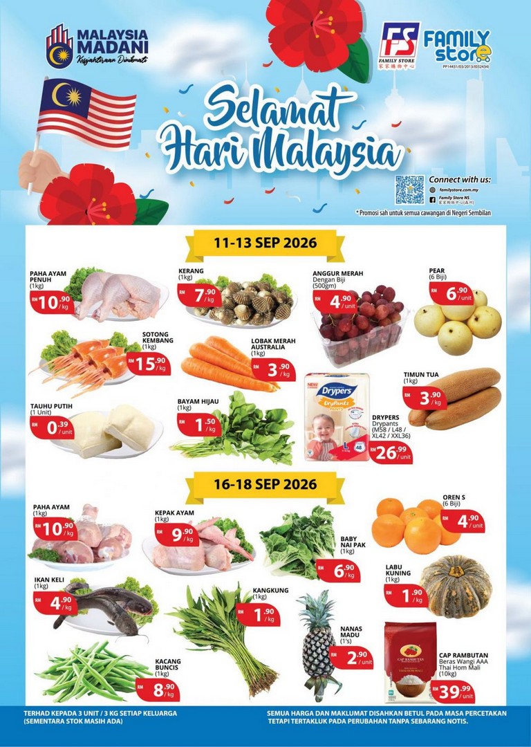 Family-Store-Negeri-Sembilan-Malaysia-Day-Sale-September-Special 7-18 September 2026: Family Store Negeri Sembilan: Malaysia Day Sale & September Special Promotion with Fresh Groceries from RM0.39