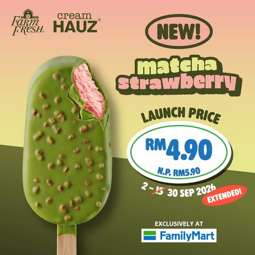 FamilyMart-Malaysia-RM4.90-Farm-Fresh-Cream-Hauz-Matcha-Strawberry 16-30 September 2026: FamilyMart Malaysia: RM4.90 Farm Fresh Cream Hauz Matcha Strawberry Promotion Extended, Selected Stores