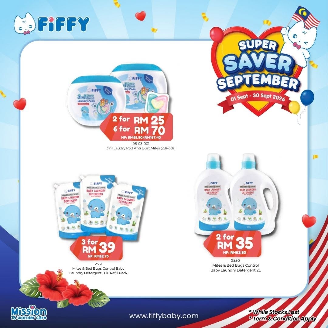 Fiffy-Malaysia-Super-Saver-September-Promotion-6 1-30 September 2026: Fiffy Malaysia: Super Saver September Promotion with Baby Care, Feeding Essentials, Clothing, Gift with Purchase and PWP Deals