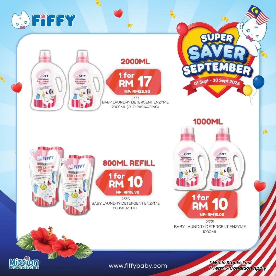 Fiffy-Malaysia-Super-Saver-September-Promotion-7 1-30 September 2026: Fiffy Malaysia: Super Saver September Promotion with Baby Care, Feeding Essentials, Clothing, Gift with Purchase and PWP Deals