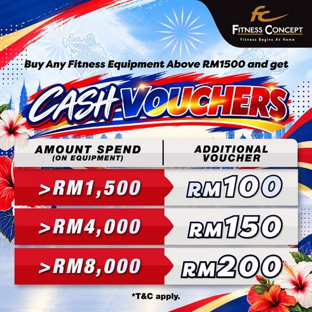 Fitness-Concept-Hari-Malaysia-Flash-Deals-Promotion-1 12-16 September 2026: Fitness Concept: Hari Malaysia Flash Deals Promotion with Fitness Equipment Discounts, Cash Vouchers and Free Gifts