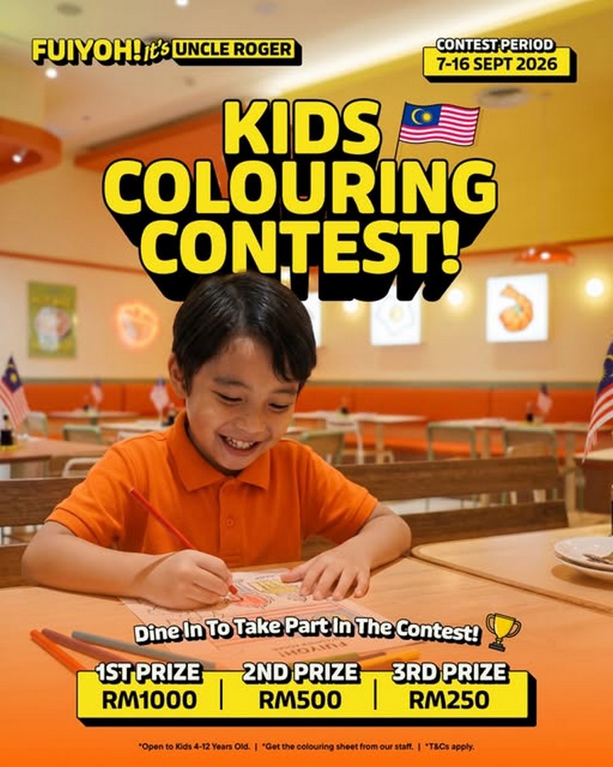 Fuiyoh-Its-Uncle-Roger-Kids-Colouring-Contest-Promotion 7-12 September 2026: Fuiyoh! It's Uncle Roger: Kids Colouring Contest Promotion With Up To RM1,000 Prizes