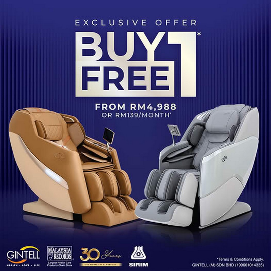 GINTELL-Buy-1-Free-1-Promotion-From-RM4988-at-GINTELL 24 September 2026 onwards: GINTELL: Buy 1 Free 1 Promotion From RM4,988 at GINTELL Showrooms Nationwide