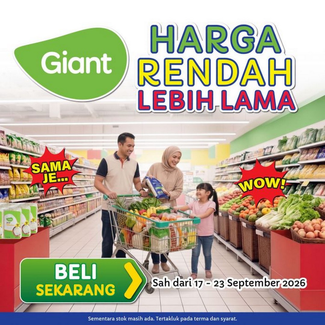 Giant-Harga-Rendah-Lebih-Lama-Promotion 17-23 September 2026: Giant: Harga Rendah Lebih Lama Promotion – Groceries from RM2.39, Selected Essentials & Pantry Deals